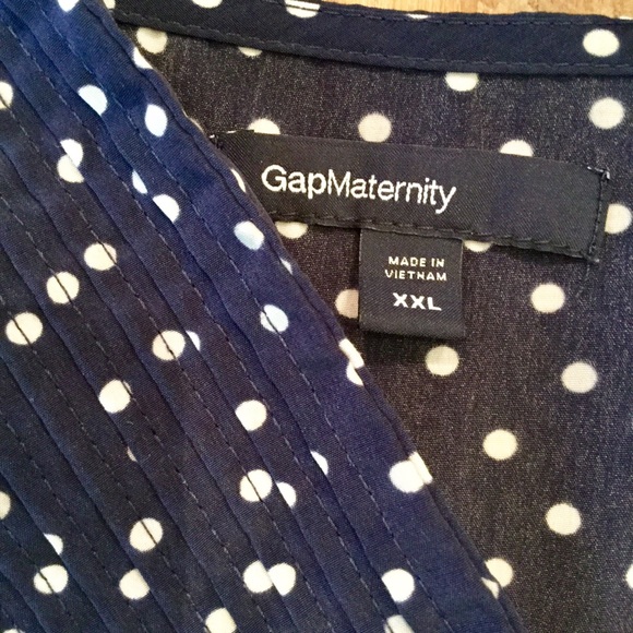 ✨Sold✨ Gap Maternity Navy Polka Dot Dress, XXL - Picture 7 of 8